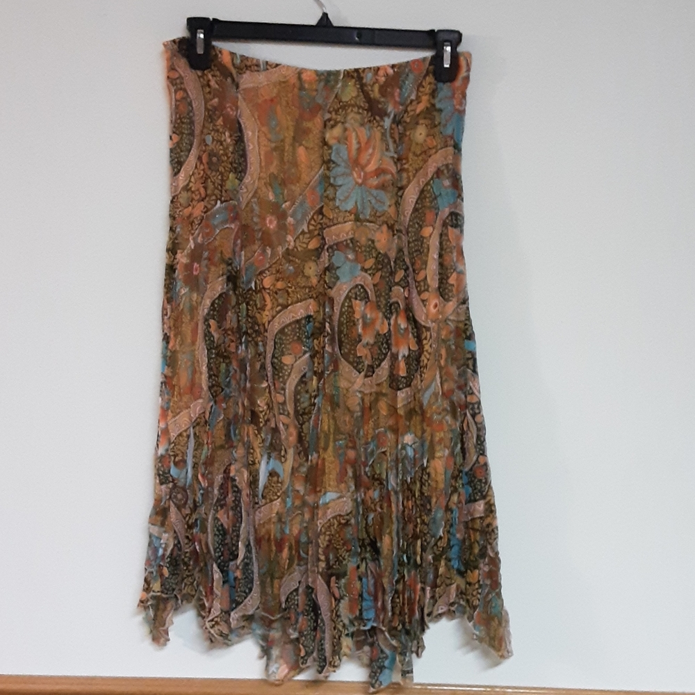 Fall colored broomstick skirt